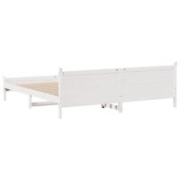 Bedframe zonder matras massief grenenhout wit 200x200 cm - thumbnail