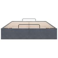 Bedframe zonder matras 120x200 cm fluweel donkergrijs - thumbnail