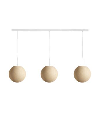 Cotton Ball Lights Drievoudige hanglamp balk - Cream Cotton Ball Lights Drievoudige hanglamp balk - Cream