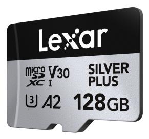 Lexar MicroSDXC Silver Plus UHS-1 128GB V30 R205/W100MB/s...