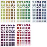 Creativ Company Mozaiek stickers, d 8-14 mm, vel 11x16,5 cm, diverse kleuren, 10 vel/ 1 doos - thumbnail