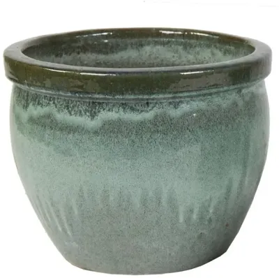 Mcollections bloempot delta geglazuurd 38x31 cm mos