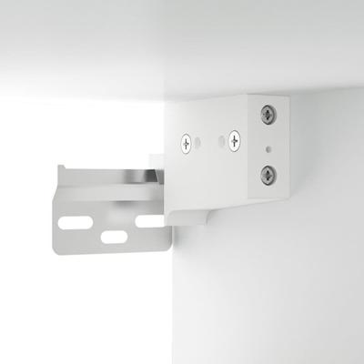 2-delige Badkamerkastenset bewerkt hout wit - thumbnail