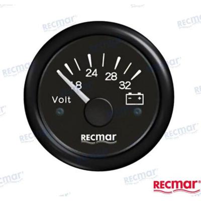 RECKY13201 - VOLTMETER 8 / 32V ZWART