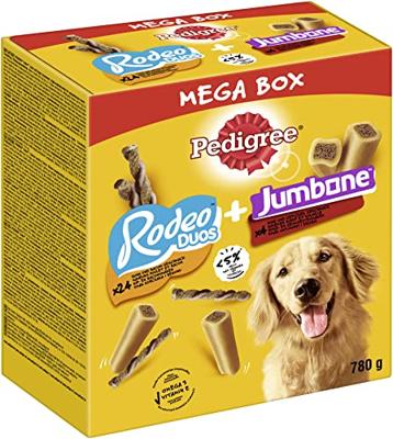 Pedigree Megabox Rodeo Duos & Jumbone hondensnacks 2 verpakkingen