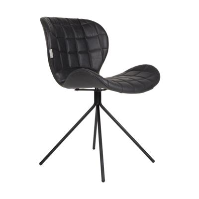 Zuiver Eetkamerstoel 'OMG' PU, kleur Zwart