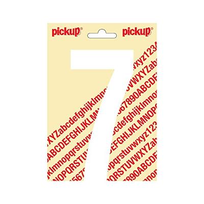 Plakcijfer Nobel 150mm wit 7