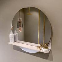 MONDIAZ SPOT spiegel rond 60cm met Spiegelplanchet kleur Rosee. - thumbnail