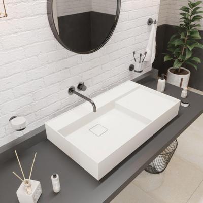 Opbouw Waskom Ideavit Solidbliss 80x45x12 cm Solid Surface Mat Wit Opbouw Waskom Ideavit Solidbliss 80x45x12 cm Solid Surface Mat Wit