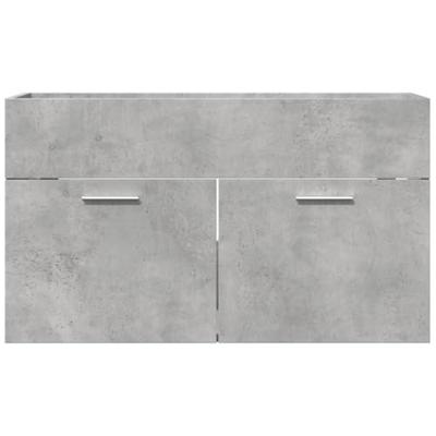 Wastafelkast 90x38,5x46 cm bewerkt hout betongrijs