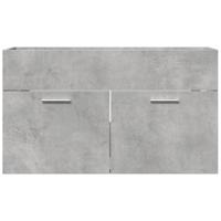 Wastafelkast 90x38,5x46 cm bewerkt hout betongrijs - thumbnail