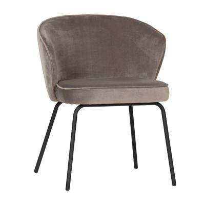 WOOOD Eetkamerstoel 'Admit' Velvet, kleur khaki WOOOD Eetkamerstoel 'Admit' Velvet, kleur khaki