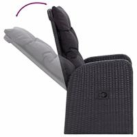 7-delige Tuinset met kussens zwart - thumbnail