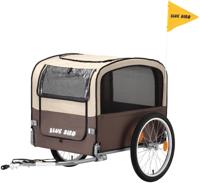 BLUE BIRD fiets-hondenkar dog trailer 20" brown/beige - thumbnail
