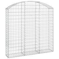 VidaXL Schanskorf gewelfd 150x30x140/160 cm gegalvaniseerd ijzer - thumbnail