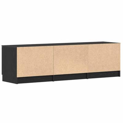 TV-kast met lade Zwart 140 x 35 x 40 cm Bewerkt hout