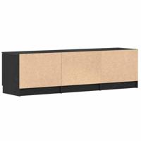 TV-kast met lade Zwart 140 x 35 x 40 cm Bewerkt hout - thumbnail