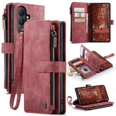 Caseme Samsung Galaxy S26 PU leren hoesje - portemonnee - Rood Caseme Samsung Galaxy S26 PU leren hoesje - portemonnee - Rood