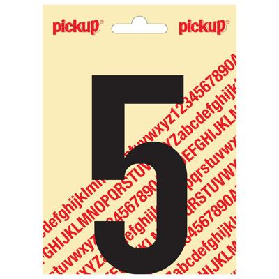 Deco cijfer 5 nobel zwart 120 mm Pickup - Pickup