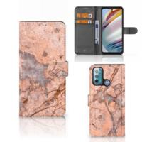 Motorola Moto G60 | Bookcase | Marmer Oranje - thumbnail
