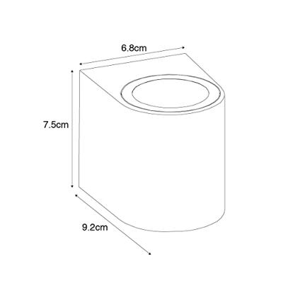 QAZQA Moderne buiten wandlamp roestbruin kunststof ovaal - Baleno