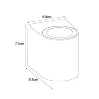 QAZQA Moderne buiten wandlamp roestbruin kunststof ovaal - Baleno - thumbnail