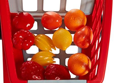 Ecoiffier 100% chef winkelwagen met boodschappen - thumbnail