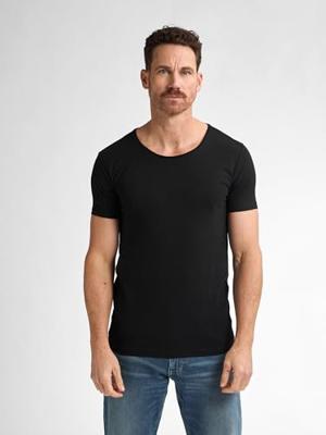 Petrol Industries T-Shirt Basic O-Neck Bodyfit Two Pack Black