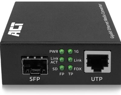 ACT AC4451 netwerk media converter 1000 Mbit/s Multimode, Single-mode Zwart ACT AC4451 netwerk media converter 1000 Mbit/s Multimode, Single-mode Zwart