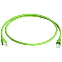 Telegärtner 100008982 RJ45 Netwerkkabel, patchkabel CAT 6A S/FTP 10.00 m Groen Vlambestendig, Snagless, Pair afscherming, Afgeschermd (dubbel), Halogeenvrij, - thumbnail