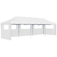 Partytent pop-up met 5 zijwanden 3x9 m wit - thumbnail