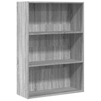 Boekenkast 80x30x114 cm bewerkt hout grijs sonoma eikenkleurig - thumbnail