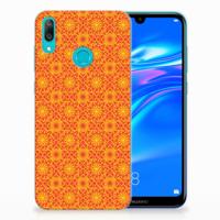 Huawei Y7 2019 TPU bumper Batik Oranje - thumbnail
