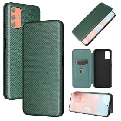 Voor HTC Desire 21 Pro Carbon Fiber Texture Magnetische Horizontale Flip TPU + PC + PU Lederen Case met Kaartsleuf (Groen) Voor HTC Desire 21 Pro Carbon Fiber Texture Magnetische Horizontale Flip TPU + PC + PU Lederen Case met Kaartsleuf (Groen)