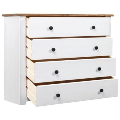 Bijzetkast Panama Range 80x40x73 cm grenenhout wit