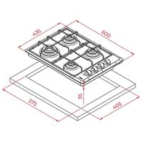 Gaskookplaat Teka HLX540KLN 60 cm - thumbnail