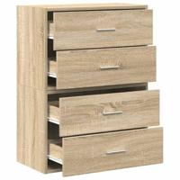 Kasten met 2 lades 2 st 60x31x40 cm bewerkt hout sonoma eiken - thumbnail