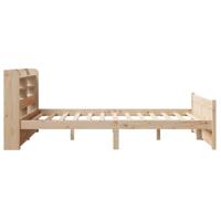 Bedframe met hoofdbord massief grenenhout 160x200 cm - thumbnail