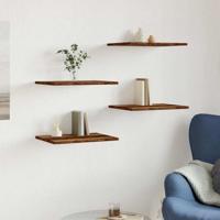 Wandschappen 4 st 40x30x1,5 cm bewerkt hout oud houtkleurig - thumbnail