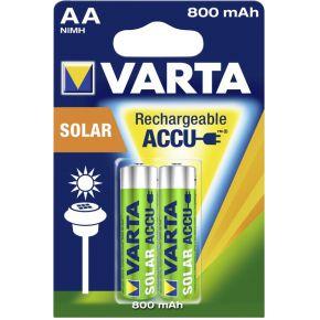 Varta RECH.AC.Solar AA800mAh BLI2 Oplaadbare AA batterij (penlite) NiMH 800 mAh 1.2 V 2 stuk(s)