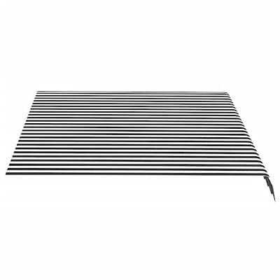 Vervangingsdoek voor luifel 3,5x2,5 m antracietkleurig en wit