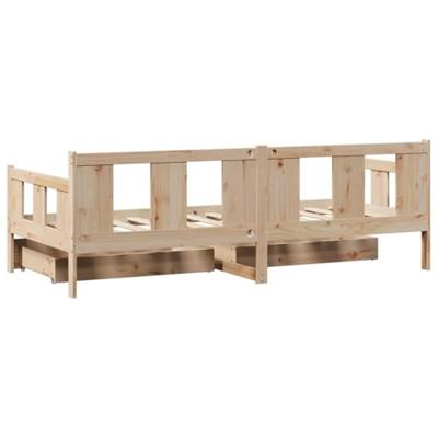 Slaapbank met lades 80x200 cm massief grenenhout