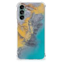 Samsung Galaxy A24 Anti-Shock Hoesje Marble Blue Gold - thumbnail