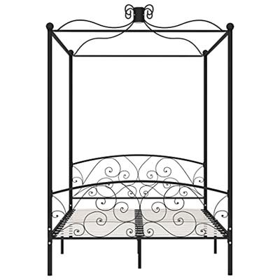 VidaXL Hemelbedframe metaal zwart 120x200 cm