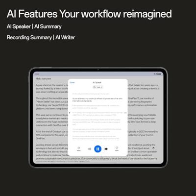 Tablet OnePlus Pad 2 WiFi 12 GB RAM 256 GB Grijs