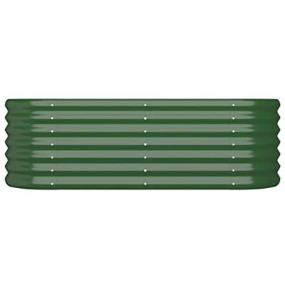 VidaXL Plantenbak 114x40x36 cm gegalvaniseerd staal groen