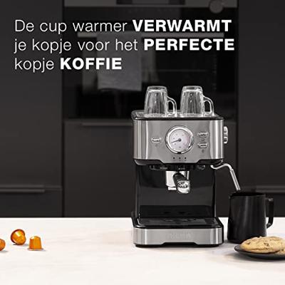 Princess 01.249412.01.001 Capsulemachine RVS, Zwart Nespresso - thumbnail