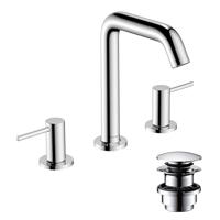 Hansgrohe Tecturis S 3-gats wastafelkraan 150 met afvoerplug, chroom - thumbnail