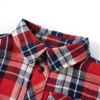 Kinderoverhemd geruit 104 rood en marineblauw - thumbnail