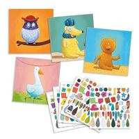 Stickers Dieren ontwerpen DJECO meerdere kleuren - thumbnail